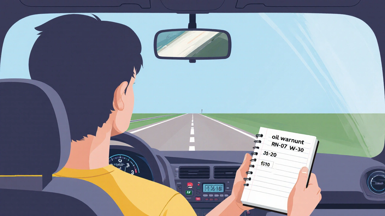 Řidič po doplnění oleje kontroluje výstražnou kontrolku a zápis v servisní knížce.
