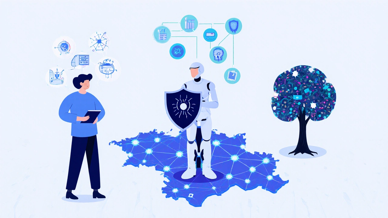 Tři symbolické postavy reprezentují nejvýdělečnější profese v Česku v roce 2025.