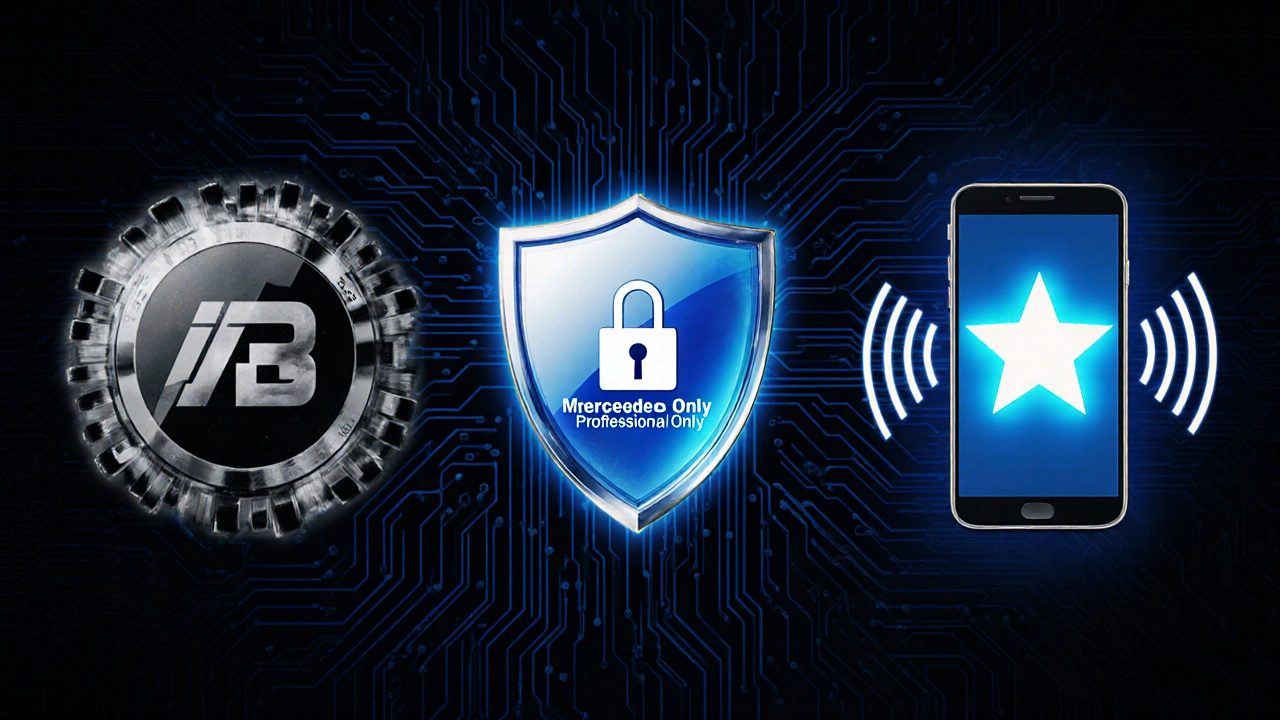 Tři systémy diagnostiky Mercedesu: DAS, Xentry a MB Star s vize připojení.