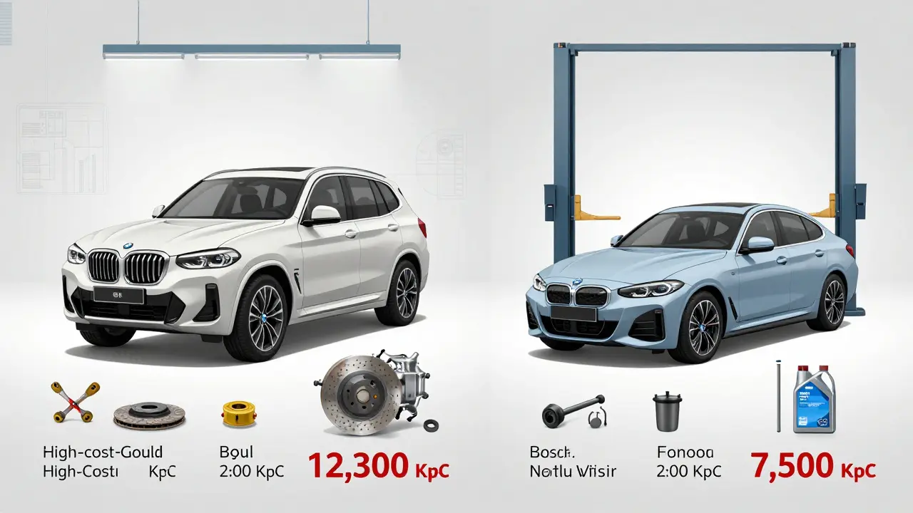 Porovnání nákladů servisu dieselového BMW X3 a elektromobilu BMW i4.