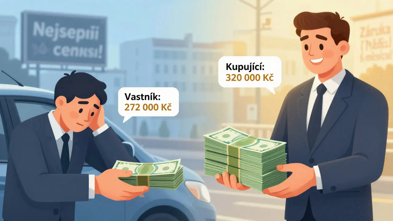 Rozdíl mezi cenou, kterou platí kupující, a částkou, kterou dostane vlastník auta, je skrytý zisk autobazaru.