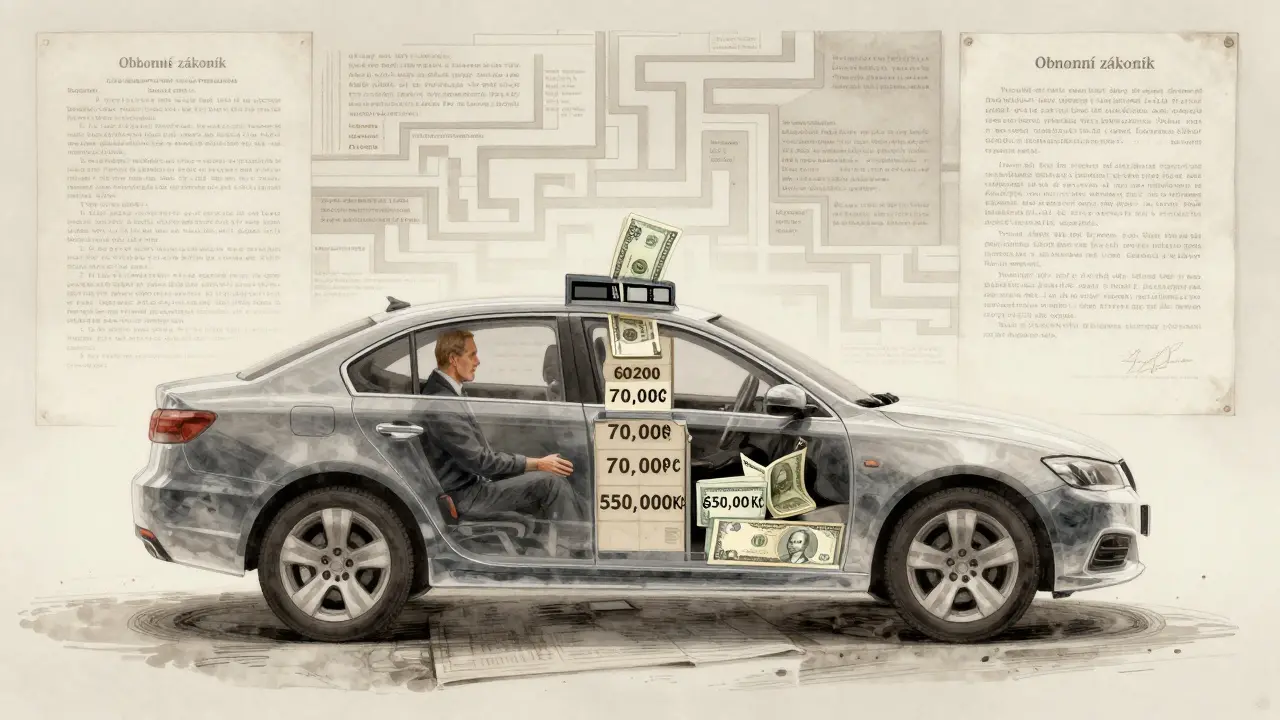 Transparentní auto ukazuje, jak se skrývá provize mezi cenou pro kupujícího a výdělkem vlastníka.