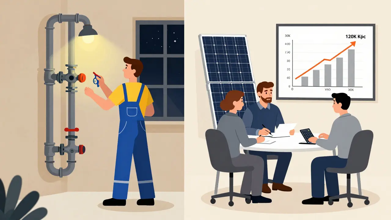 Klempíř v Brně vydělává až 120 000 Kč měsíčně díky rekonstrukcím a solárním systémům.