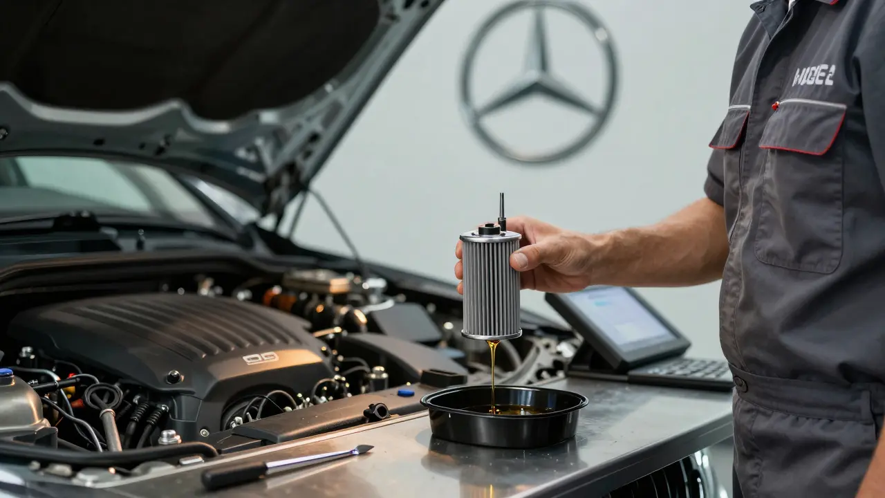 Kolik stojí výměna oleje v Mercedesu? Všechny ceny 2026 podle modelu a typu motoru